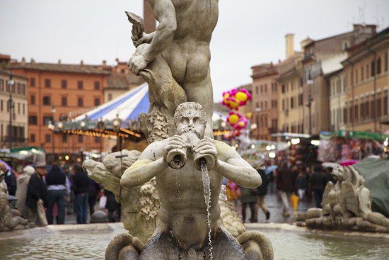 El famoso mercado navideño de la Piazza Navona