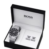 Reloj de acero de hombre y gemelos de Boss Watches