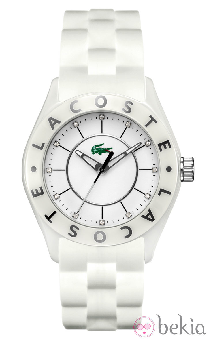 Reloj de mujer con correa de silicona en color blanco de Lacoste Watches