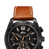 Reloj masculino en acero con correa de piel marrón de Lacoste Watches