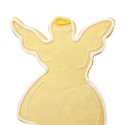Galleta de mantequilla convertida en un ángel de Navidad