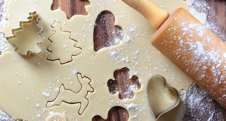 Receta para hacer galletas con formas navideñas